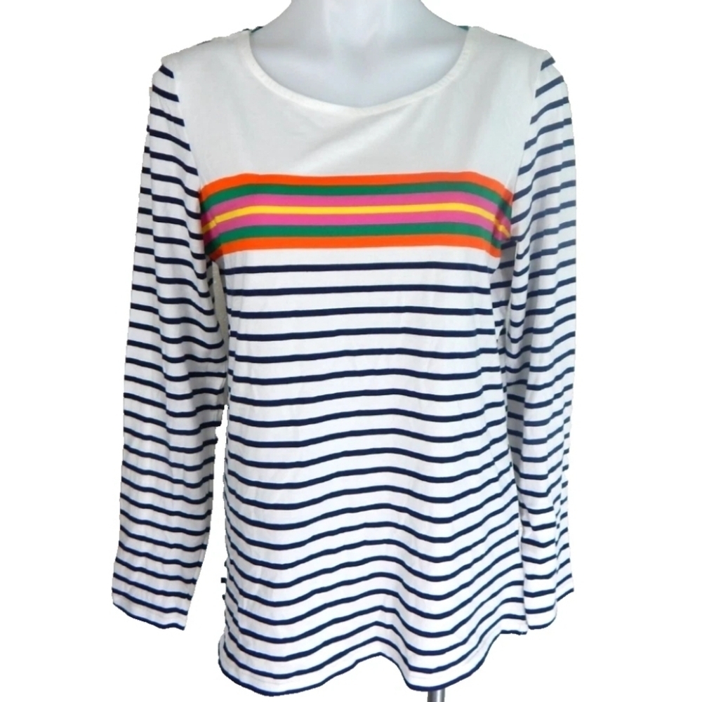 Boden Ella Breton Stripe Long‎ Sleeve Tee